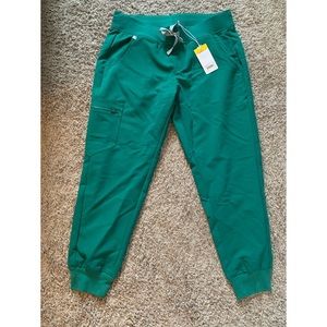 NWT FIGS hunter green Zamora jogger scrub pants